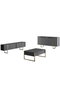 Hanah Home Conjunto de muebles de salón Luxe, Antracita y Oro